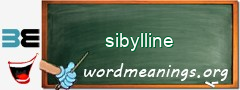 WordMeaning blackboard for sibylline